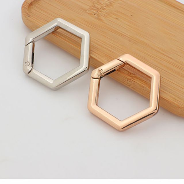 스프링 링 아연합금 육각형 카라비너 DIY 키링 부자재 - 이미지 6