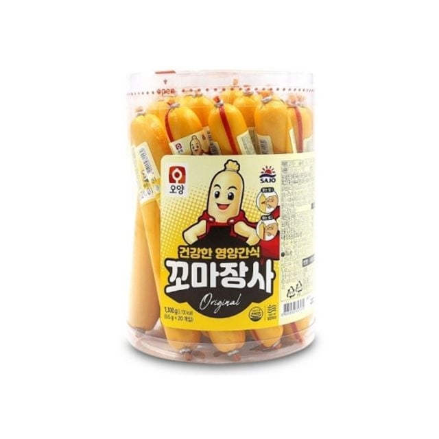 혜명몰 사조 꼬마장사 소시지 1300g - 통 (20개입) 학교간식 휴대용간식 어린이소시지 어린이간식 피크닉간