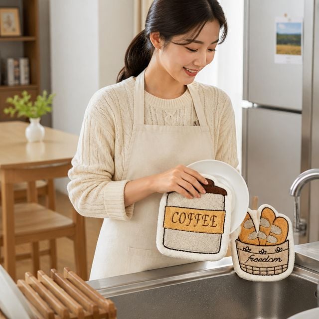 고리형 손수건 핸드타월 욕실 주방용 페이스타월 헹주 수건