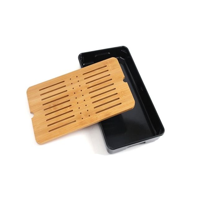 직사각형 다기 차판 33x19cm 블랙 원목다도차판 보이차차판 다도차판