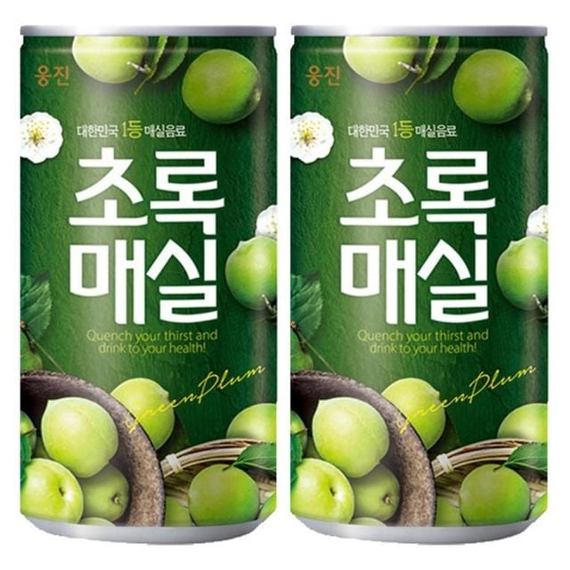 탕비실 음료수 캔음료 웅진 초록매실 180ml 60캔