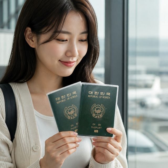여권지갑 여권커버 투명 반투명 여행용 소품 커버