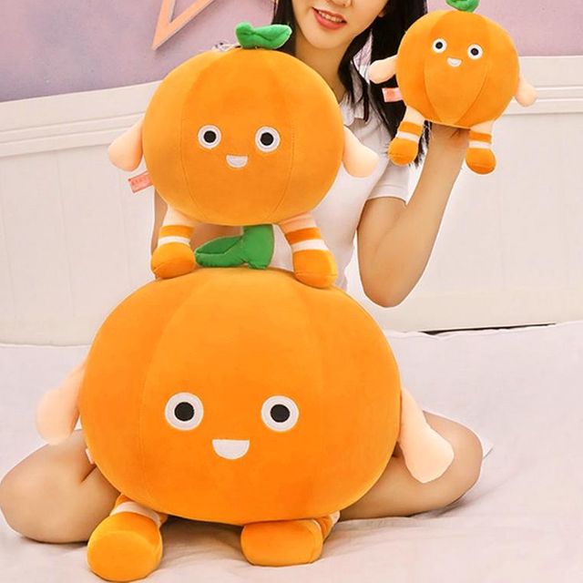 대형 쿠션인형 모찌 애착 과일인형 오렌지 탱자 귤