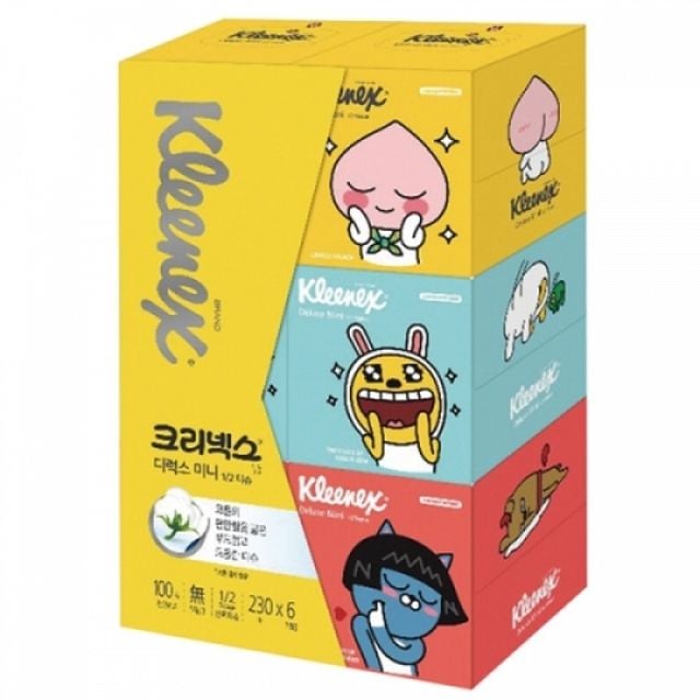 캐릭터 화장지 휴지 미용 티슈 박스 생활용품 230매x6입