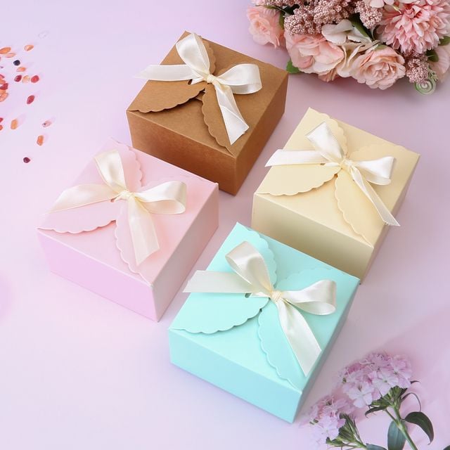 레이스 리본상자 레몬 선물상자 포장상자