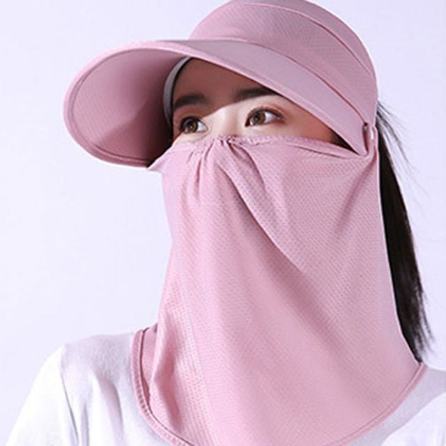 여름 햇빛 차단 마스크 탈부착 가능 썬캡 피부보호