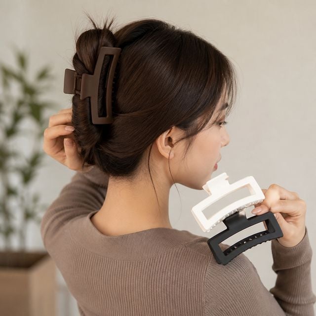 헤어스타일링 집게핀 무광 헤어 액세서리 여성 데일리 머리핀 - 이미지 1