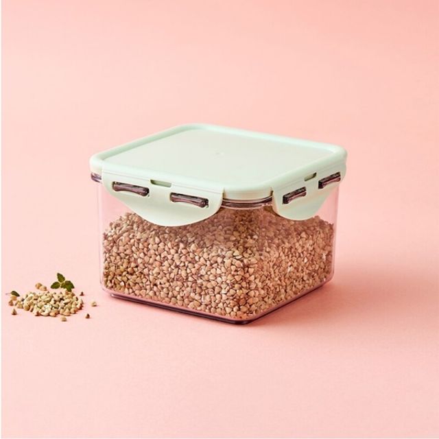 락앤락 비스프리 트라이탄 밀폐용기 투명 퓨어 반찬통 정사각 860ml LBF855 - 이미지 1