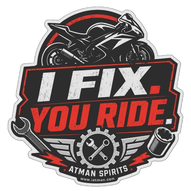 ATMAN 아트만 미케닉 PVC 스티커 / I FIT. YOU RIDE - 이미지 1