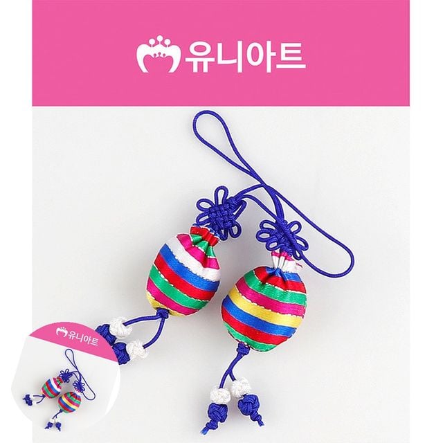 복주머니파우치 복주머니가방 전통 복주머니 매듭 파랑
