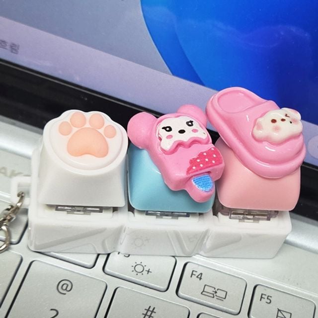 나만의 diy 커스텀 키캡 키링 고양이발바닥 고양이발바닥 단체선물 중학생 고등학생 구운빵 - 이미지 4