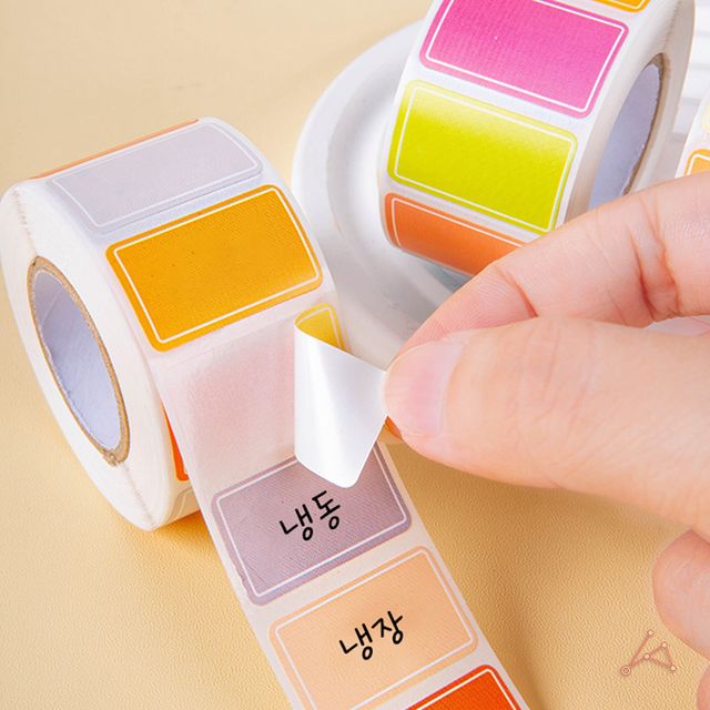 컬러 라벨지 500매 방수 스티커, 분류용 라벨 인쇄 - 이미지 4