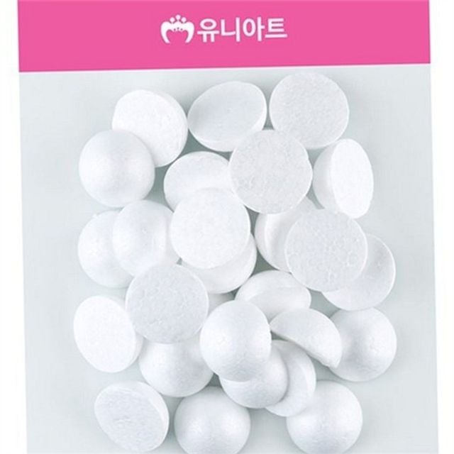 미술용 반원 스티로폼 공예용 스티로폼 공예 백색폼 반구 아트