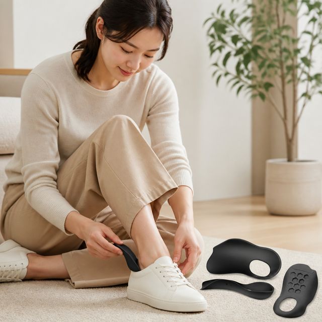 평발 인솔 아치 서포트 깔창 발바닥 힐컵 교정 신발 뒤꿈치 패드 - 이미지 1