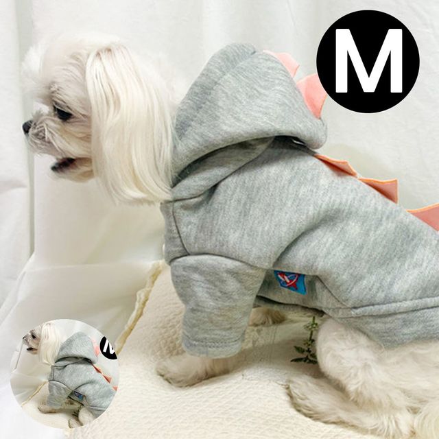 강아지코스튬 펫코스튬 펫 이벤트 의상 큐티 공룡 그레이 M