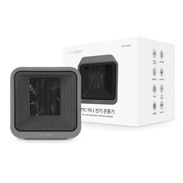 자이온 온풍기 탁상용 PTC히터 다크 그레이 ZH-PTC4500 DG 전기히터