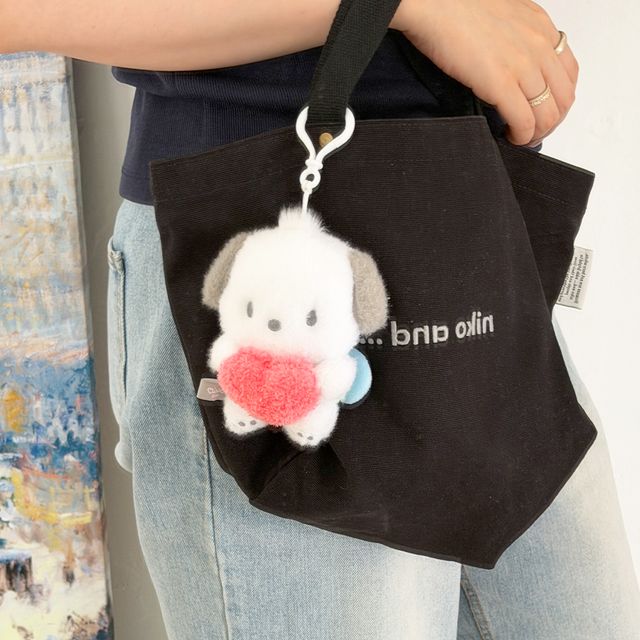 산리오 하트 엔젤 헬로키티 키티 포차코 인형 키링 (포챠코 헬로우키티 귀여운 캐릭터 봉제인형 가방고리) - 이미지 3