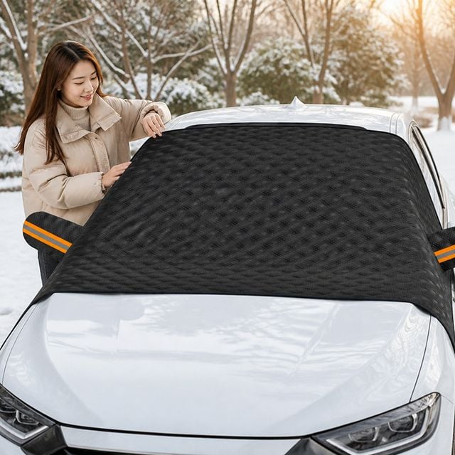 앞유리 덮개 자동차 성에방지 커버 겨울철 눈 서리 차단막