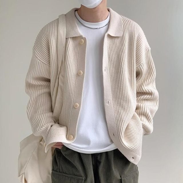 남성 가디건 남편 20대 신상 남자 봄 브이넥 30대 숄
