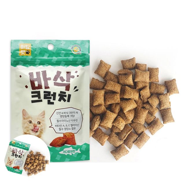 고양이건강간식 고양이훈련간식 바삭크런치 70g 가다랑어
