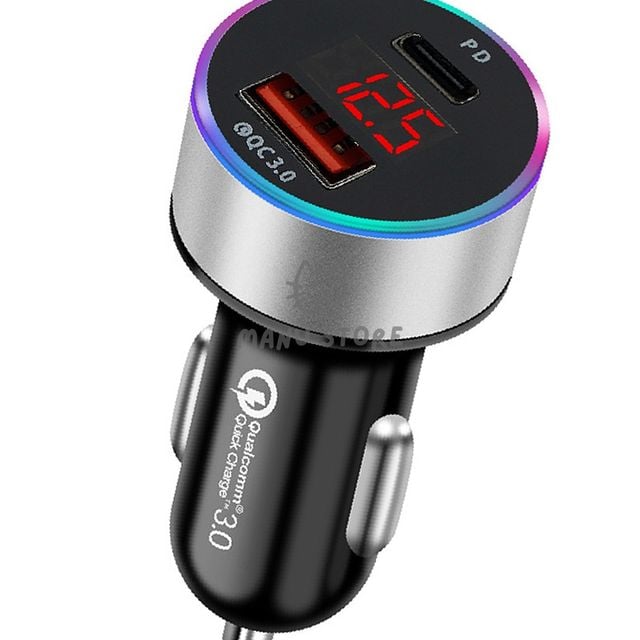 듀얼충전 빠른충전 차량용 QC3.0 PD 고속충전 시거잭 S-2 블랙