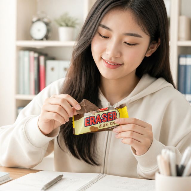초코바 지우개 학생 사무용 필기구 학습 교구 소품 - 이미지 1