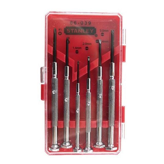 정밀드라이버 일자 십자 안경 시계 컴퓨터 작업 6PCS (66-039) 스탠리
