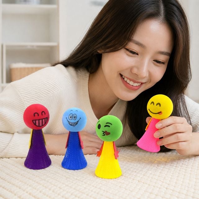 스펀지 점핑 인형 어린이 놀이용 탄성 장난감 점프 피규어 12개입