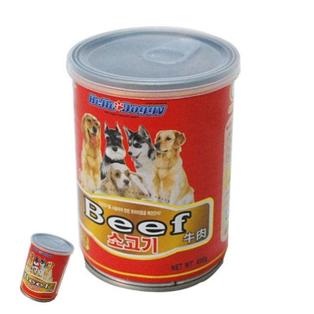 강아지훈련간식 애완견간식 소고기 캔 400g 강아지 간식