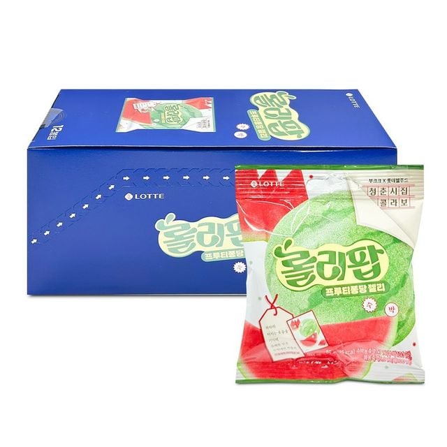 롯데 롤리팝 프루티 퐁당 젤리 수박 60g x 12개 1통