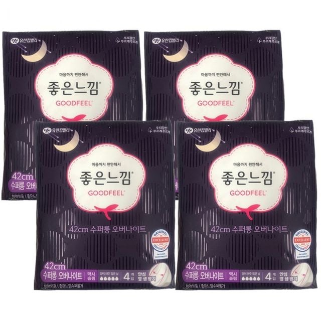 좋은느낌 수퍼롱 오버나이트 42cm 4입 x 12팩