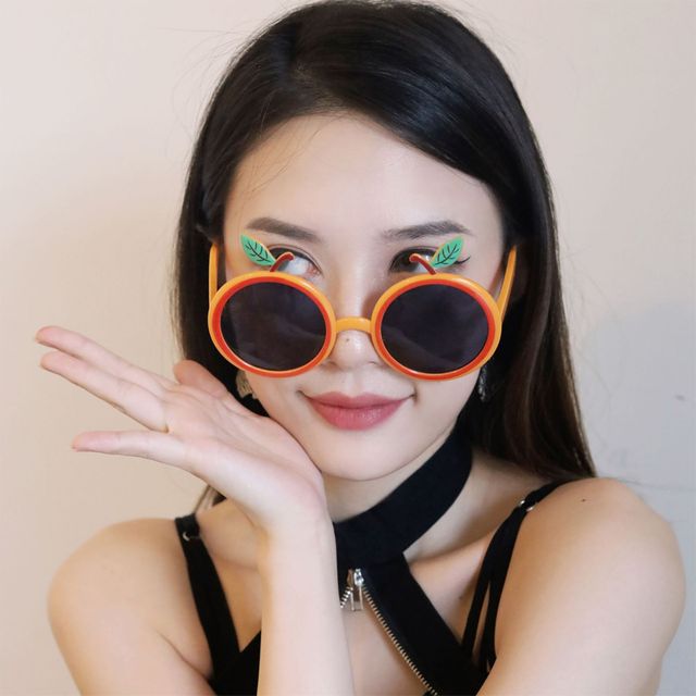 귤 선글라스 동그란선글라스 생일파티안경 - 이미지 2