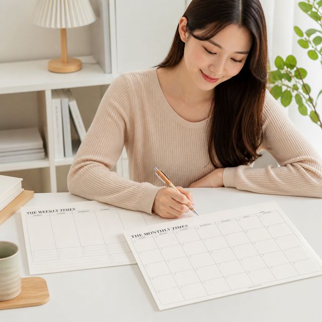 투두 리스트 체크표 월간 주간 스케줄러 업무 학습 계획 플래너 서식