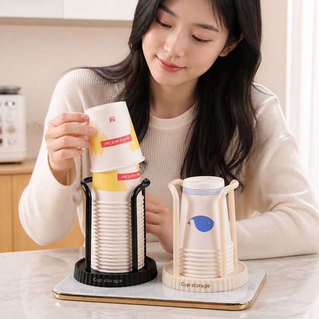일회용 디스펜서 보관함 거치대 사무실 커피믹스 정리함 컵홀더 정리대