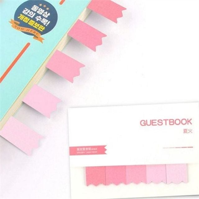 그라데이션 점착 메모지 포스트잇 플래그 인덱스 책갈피 분류용 학습용