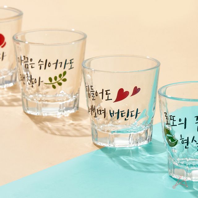 소주잔 4p 투명소주잔 귀여운소주잔 - 이미지 5