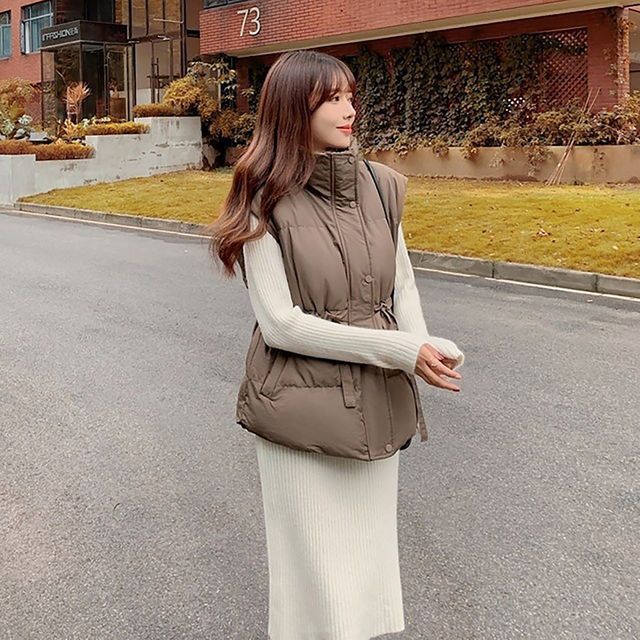 여성 환절기 따뜻하고 편한 코디 모던 슬림 기본 패딩