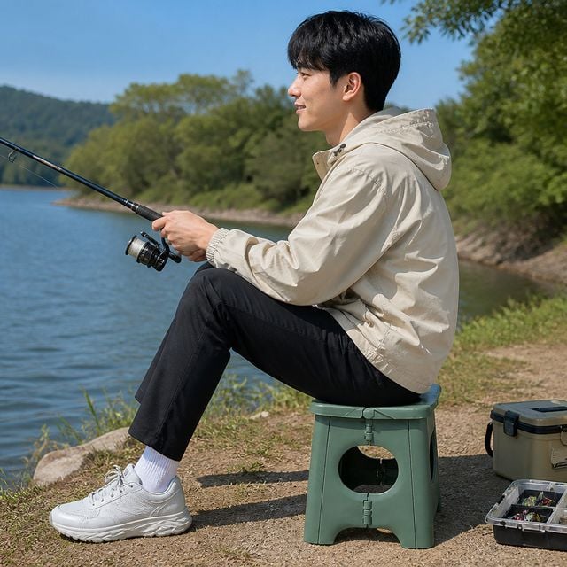 접이식 1인용 체어 캠핑 낚시용 폴딩 의자 - 이미지 1