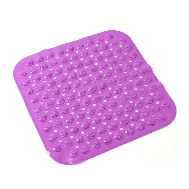 타일 흡착 미끄럼방지 욕실매트 퍼플 47x47cm 발판 바닥매트 부엌매트 샤워 키친매트 - 이미지 1