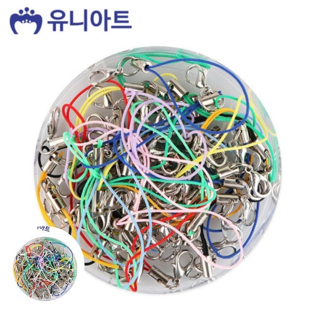 키링줄 어린이핸드폰줄 핸드폰줄 칼라혼합