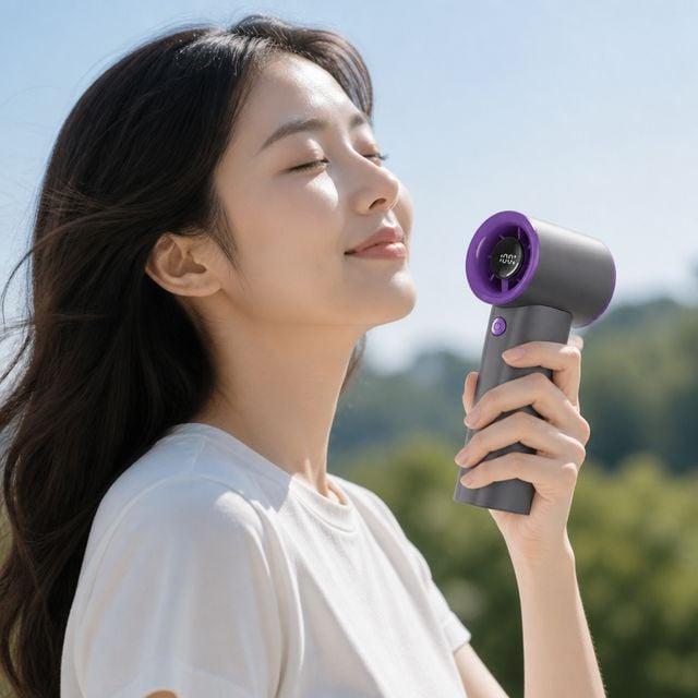 휴대용 미니 손선풍기 5단 저소음, 나들이 휴대용 선풍기 - 이미지 1