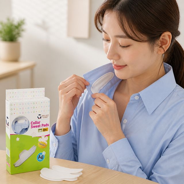 와이셔츠 카라 땀패드 목때 방지 부착용 땀흡수 테이프 목땀 패치 밴드