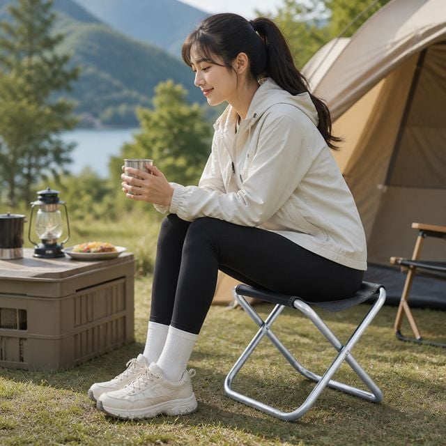 간이의자 접는 의자 캠핑 식탁 거실 사무실 보조 스툴 접이식 휴대용