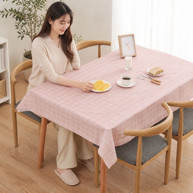 원형 협탁 식탁보 방수 미니 책상보 인테리어 테이블 커버 거실 소품 식탁 - 이미지 1
