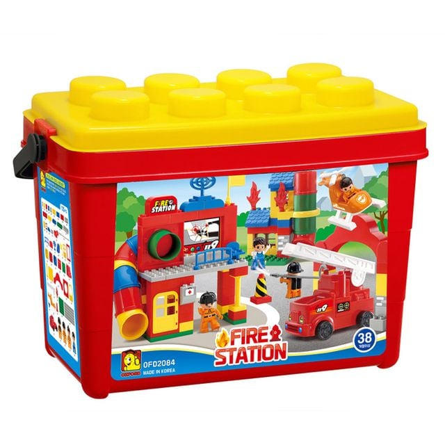 옥스포드 블록 소방 FIRE STATION 소방서 OFD2084 어린이 블럭 완구 장난감
