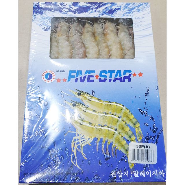 통새우(바나메이 30미구이용500g) 통새우 냉동수산물