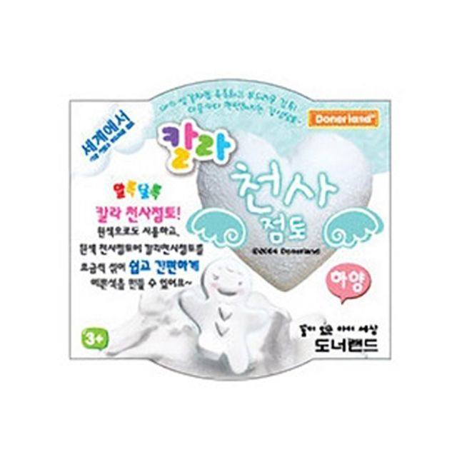 혜명몰 도너랜드 4000 칼라천사점토 하얀색30G - 갑 (24개입) 클레이플라워 미술만들기재료 클레이찰흙 점 - 이미지 1