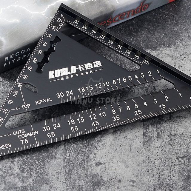 삼각각도자 제도삼각자 목공용 삼각자 18cm