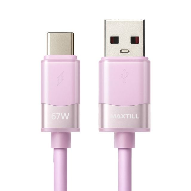 맥스틸 usb고속충전케이블 USB to C 3A 67W 케이블 1M 퍼플 MT-UC1M - 이미지 1