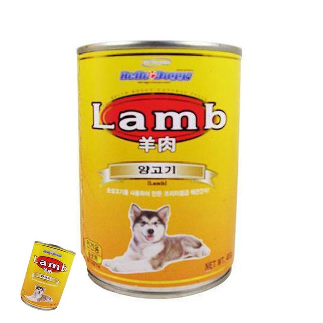 강아지건강간식 강아지캔간식 양고기 캔 400g 강아지 간식